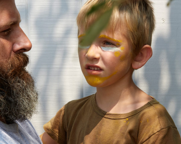 Roe Ethridge, Me and Auggie, 2015. Dye sublimation print on aluminum, 45 x 30 inches. Courtesy of the artist, Andrew Kreps Gallery, New York