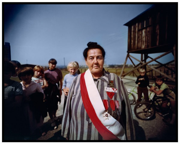 James Friedman, Survivor of three Nazi concentration camps, survivors’ reunion, Majdanek concentration camp, near Lublin, Poland, 1983. Photograph, 16 x 20 inches. Courtesy of the artist
