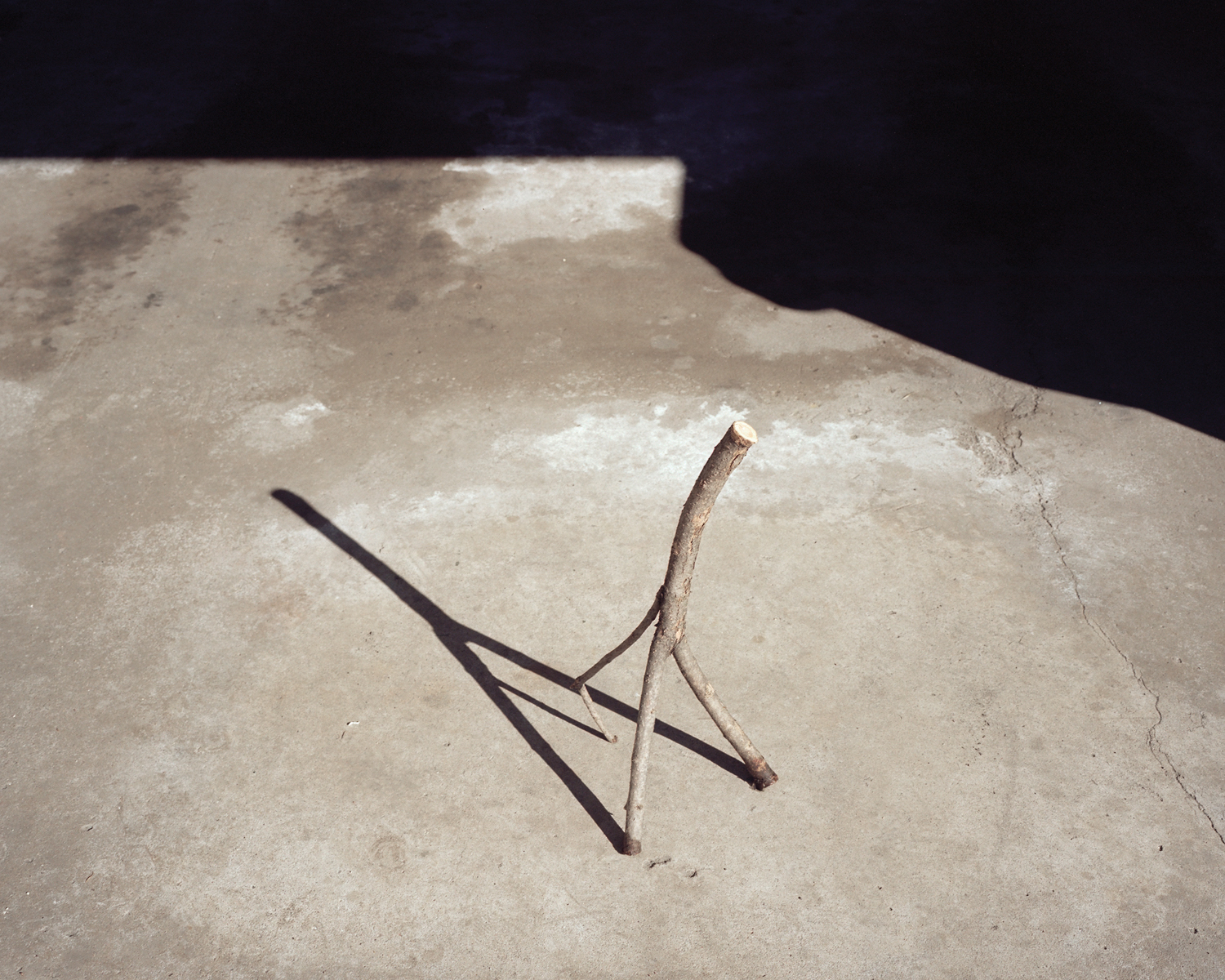 Peter Happel Christian, Tripod, 2013. unique gelatin silver print, 14 x 11 inches. Courtesy of the artist